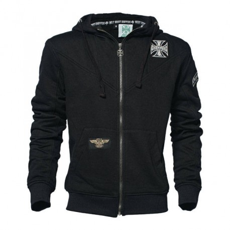 WCC CROSS PANEL ZIP UP HOODIE