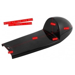 ASIENTO MOTONE CAFE RACER NEGRO BRILLO