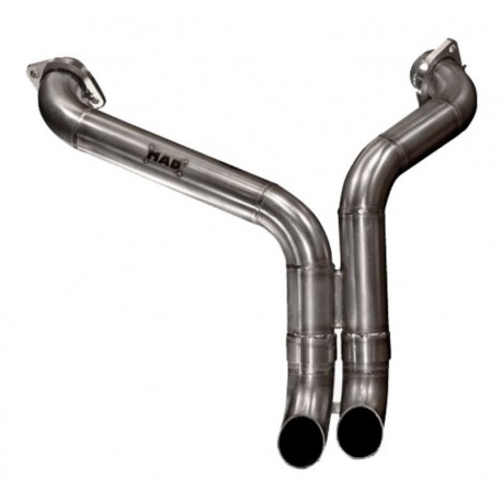 STAINLESS STEEL EXHAUST MAD SHORTY 2-2 HARLEY DAVIDSON SPORTSTER 1986-UP