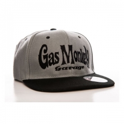 GAS MONKEY GARAGE ROUND LOGO SNAPBACK CAP BLACK/GREY