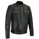 CHAQUETA PIEL BSTAR ROCKY NEGRA