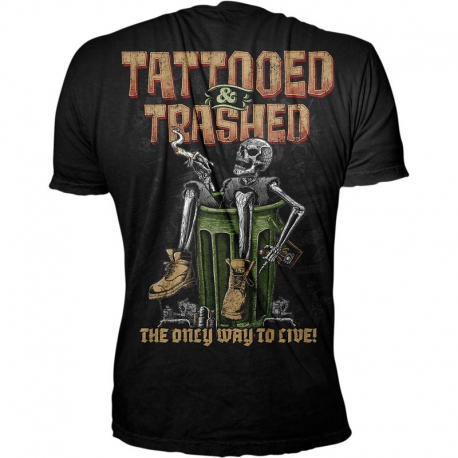 LETHAL THREAT TATTOED TRASHED T-SHIRT