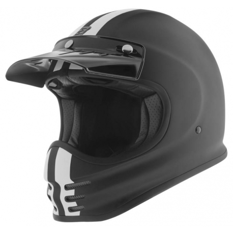 CASCO INTEGRAL FIBRA VIDRIO BOGOTTO SCHERGO NEGRO MATE Y BLANCO