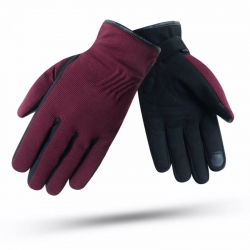 GUANTES TEXTIL DE MUJER DEGEND CIUDAD NEGRO Y ROJO